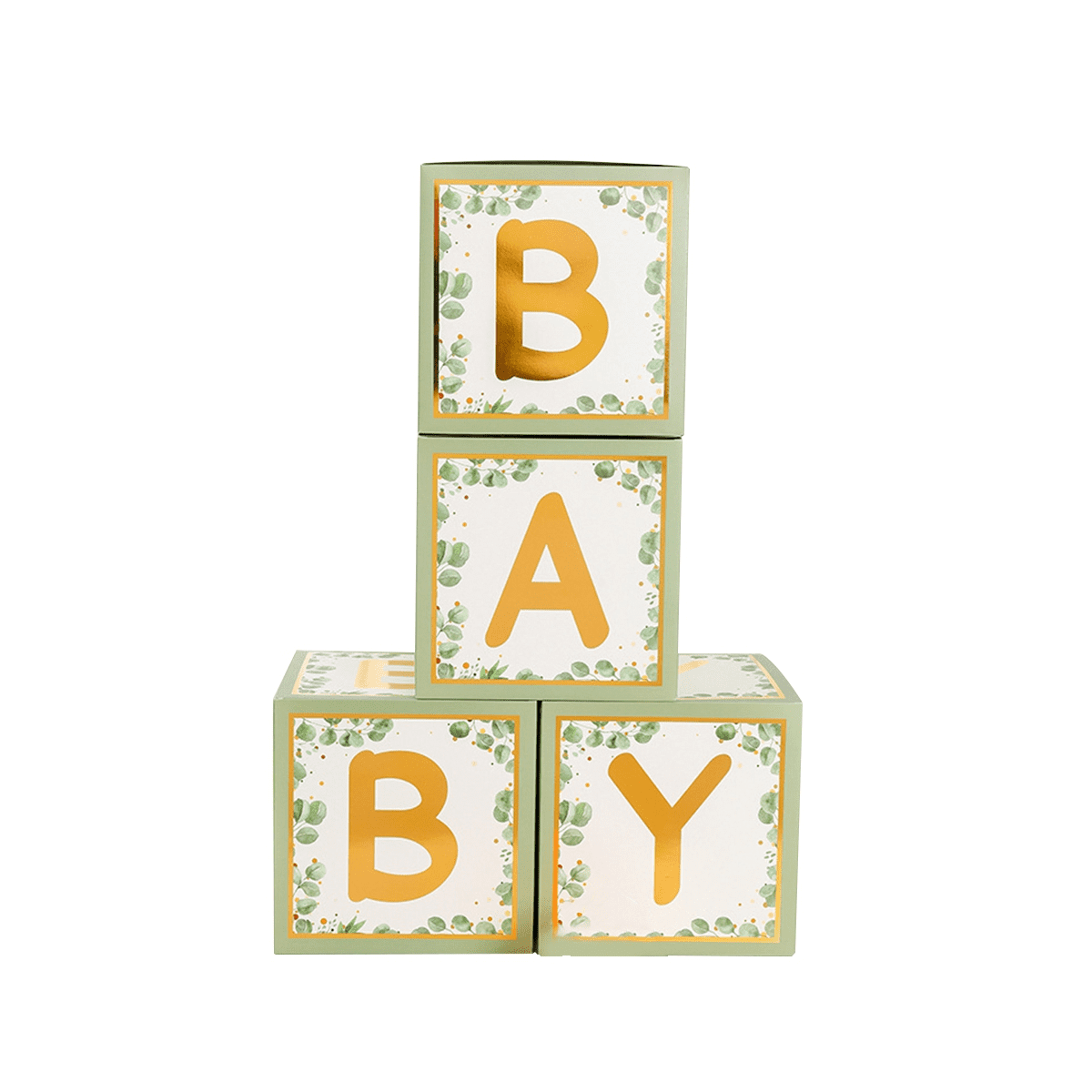 Here Comes the Son Shower Boxes Decorations, 4Pcs Sun Stereoscopic Blocks for Shower Party Decor