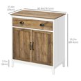 thumbnail image 3 of HOMCOM Armoire de Rangement Style Ferme, Armoire de Cuisine avec Tiroir et 2 Portes, 3 of 10
