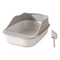thumbnail image 1 of Cat Litter Box Kitty Bedpan Litter Tray Easy Cleaning Open Top Cat Litter Tray Gray, 1 of 8
