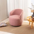 thumbnail image 1 of KOSSMAI Fauteuil d'Appoint Pivotant en Tissu Peluche Doux Rembourré pour Salon, Chambre, Bureau, 1 of 5