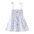 thumbnail image 1 of Robe d'Été pour Filles Été Bébé Filles Robe Sans Manches à Bretelles Imprimé Graphique Vêtements pour Enfants, 1 of 9