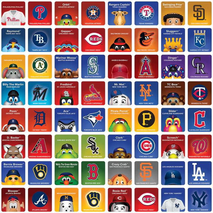Masterpieces Puzzle Company MLB - Mascots Jeu De Matching