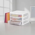 thumbnail image 4 of Sterilite Système de Rangement Empilable en Plastique Transparent, Petit, à 3 Tiroirs, (Lot de 12), 4 of 10