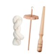 thumbnail image 2 of segolike Drop Spindle Portable Sewing Projects for Beginners Wood for Knitted Felting with wool strips, 2 of 9