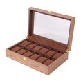 thumbnail image 2 of High-quality Wooden , Watch Case, Watch Chest, Watch Storage Box /12 Watches, Lockable, Velvet Inner And Glass Window Slot Walnut Wood Grain 12 Slot Walnut Wood Grain, 2 of 8