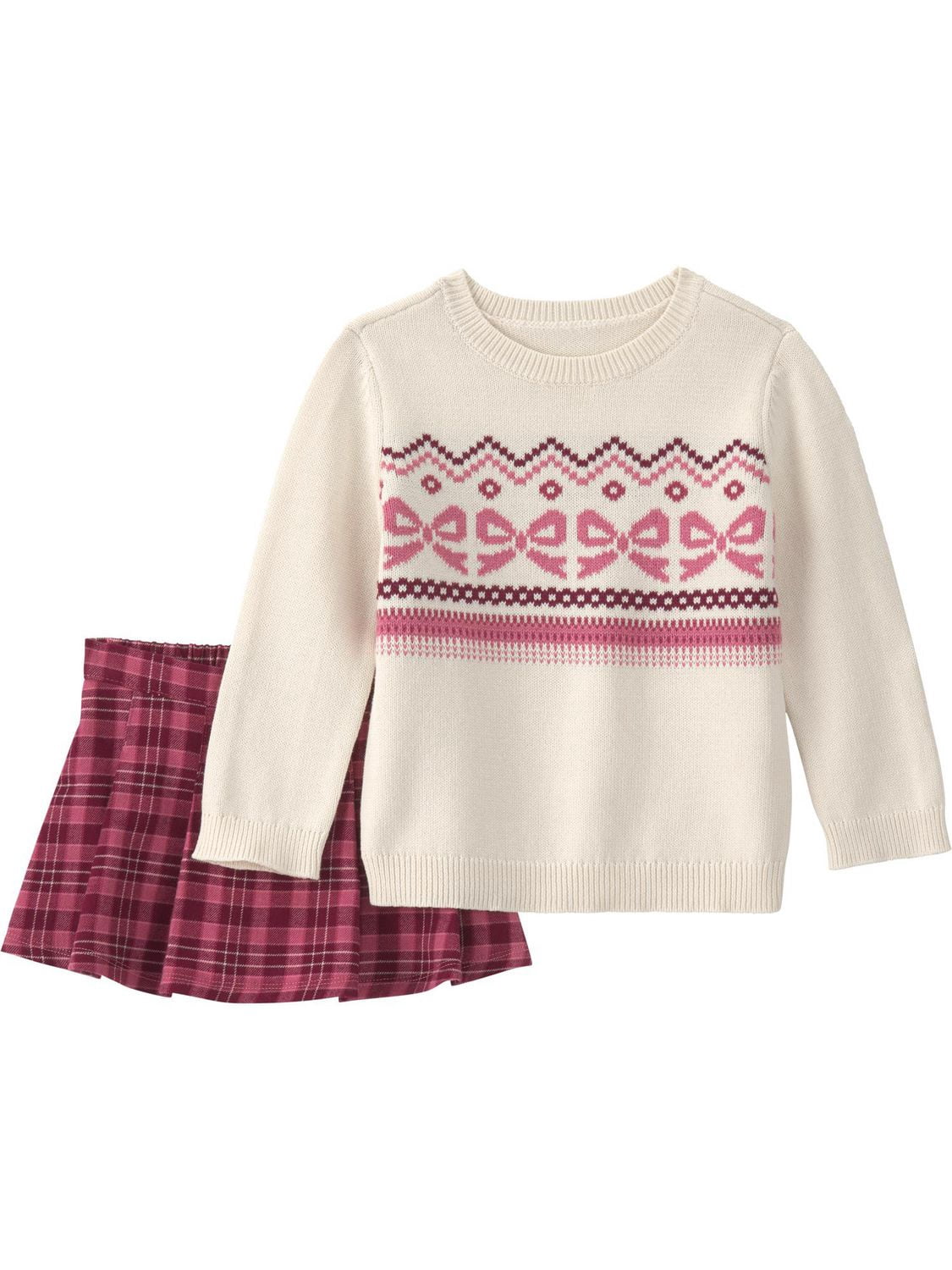 Carter's Child of Mine Toddler Girl 2-Piece Fair Isle Top and Skirt Set