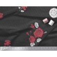 thumbnail image 3 of Soimoi Rayon Fabric Dot,Leaves & Rose Flower Print Fabric by the Yard 42 Inch Wide, 3 of 3