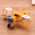 thumbnail image 4 of Vintage Metal Plane Model Aircraft Glider Biplane Aeromodelo Model(Yellow), 4 of 6