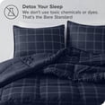 thumbnail image 3 of Bare Home Goose Down Alternative Comforter Set - 3 Piece Set - Queen, Dark Blue - Modern Plaid, 3 of 4