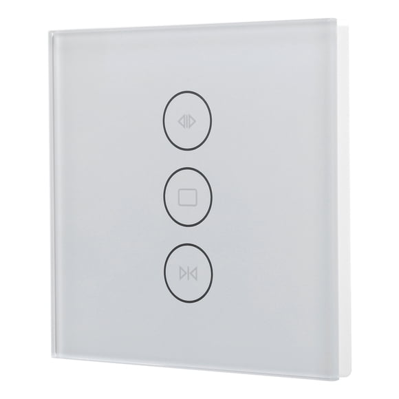 Curtain Touch Panel, EU Plug 110-240V Smart Curtain Switch Voice Control Support Scene Setting for Home Office Apartment for Tuya White,Black