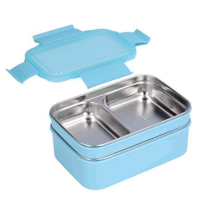 Bento Box, Recyclable Multipurpose Stainless Steel Bento Box Double Layer Safe Reusable With Compartment For School For Office For Travel Black,Pink,Green,Blue