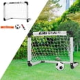 thumbnail image 3 of Kids Soccer Goal Set Backyard Goal Backyard Indoor Mini Net and Ball White with Bag Soccer Pump, 3 of 9