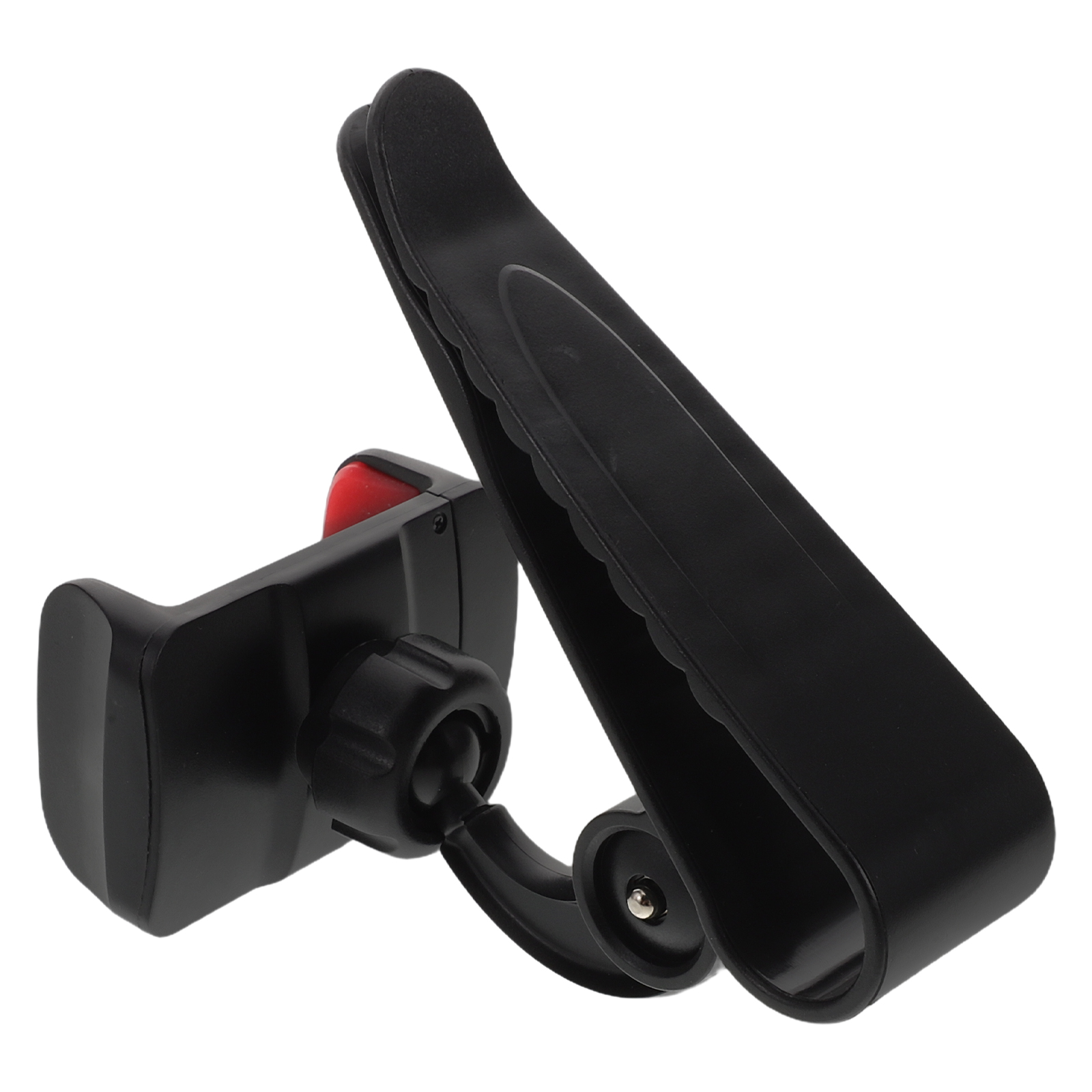 ETHZZLE Universal Car Phone Holder with 360 Degree Rotation Red Plastic Mount for Sun Visor Navigation and Streaming