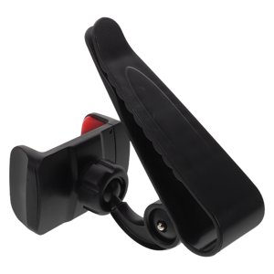 ETHZZLE Universal Car Phone Holder with 360 Degree Rotation Red Plastic Mount for Sun Visor Navigation and Streaming