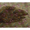 thumbnail image 4 of oneOone Viscose Chiffon Fabric Leaves & Floral Block Decor Fabric Printed BTY 42 Inch Wide, 4 of 4