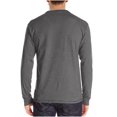 thumbnail image 1 of CEHVOM Men Long-Sleeve Beefy Muscle Basic Solid Pure Color Blouse Tee Shirt Top Sale, 1 of 4