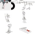 thumbnail image 3 of Adjustable Trailer Stabilizer Jack, 650lb Support 1000lb Lifting Capacity Iron Trailer Swing Down Stabilizer Jack 290 To 455mm  for Off Road Vehicle, 3 of 7