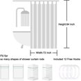 thumbnail image 4 of Extra Long 72"x84" Moroccan Style Shower Curtain Set with Plastic Hooks Machine Washable Waterproof Polyester Fabric Bathroom Curtain Modern Farm for Bathroom Decor, Yellow Grey White, 4 of 5