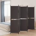 thumbnail image 1 of vidaXL 5-Panel Room Divider Brown 250x180 cm Fabric, 1 of 5