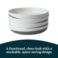 thumbnail image 5 of Libbey Austin Basalt Blue Porcelain Dinner Plates Coupe Style Blue Dinner Plates Set of 4 Stackable Ceramic Plates Set for Holidays Daily Use, 5 of 5