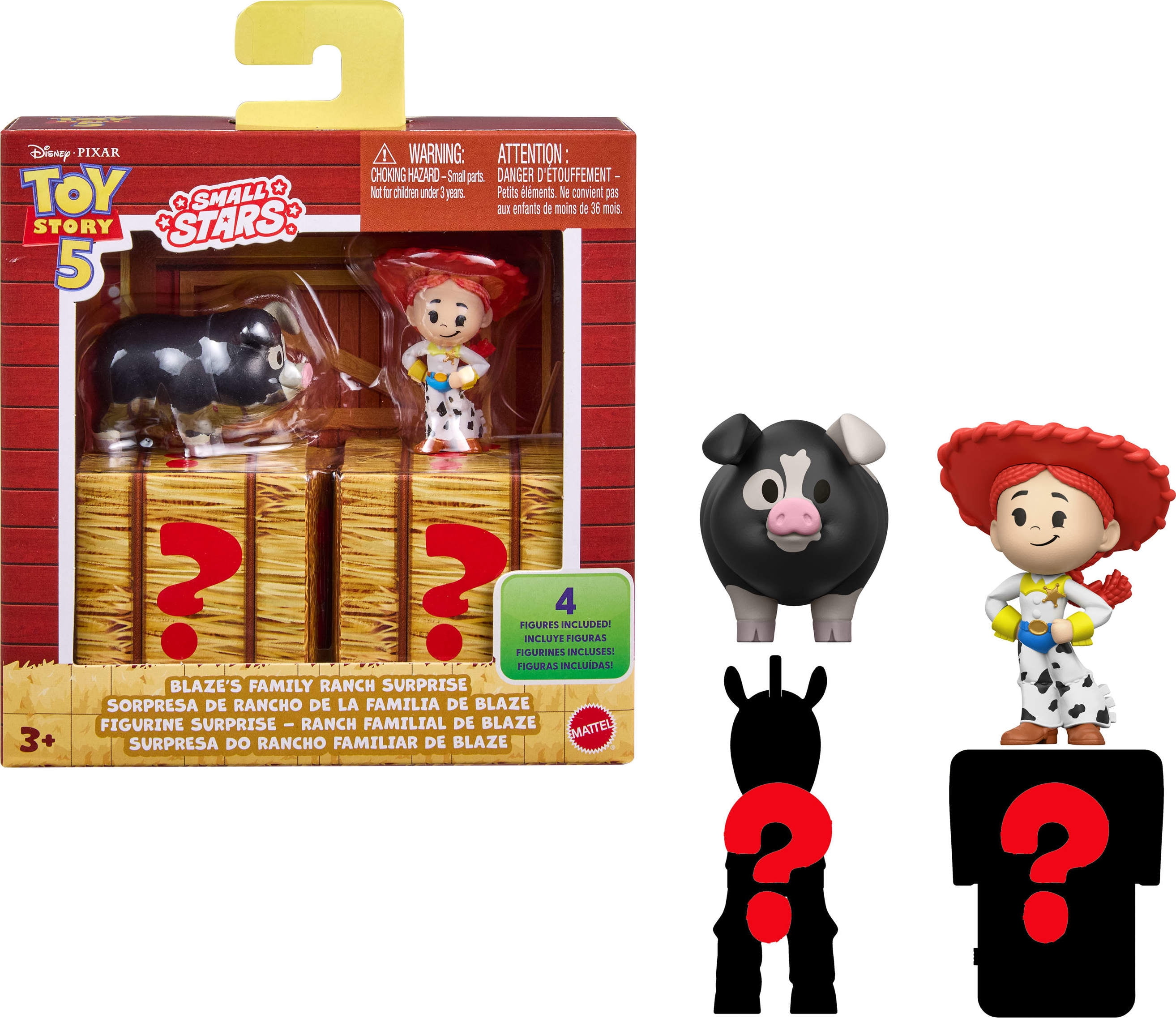 Coffret surprise de 4 mini-figurines stylisées Petites vedettes Ranch familial de Blaze Histoire de jouets 5 de Disney et Pixar