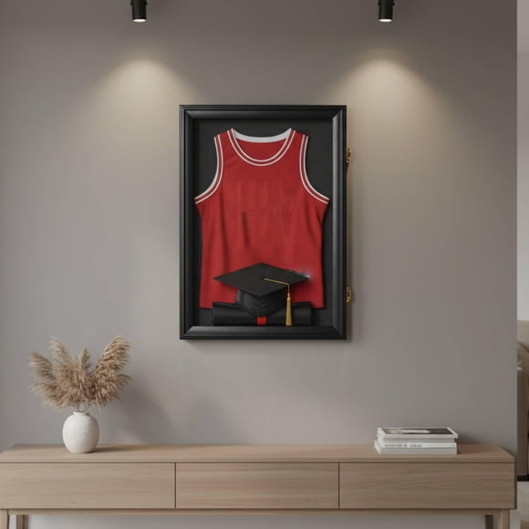 Elodie Graduation Shadow Box Frame Large Organizer for Football Basketball Baseball 14inchx18inch