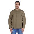 thumbnail image 1 of Atasi Chemise Henley Indienne pour Homme à Manches Longues, Décontractée, Col Mandarin, Courte Kurta, 1 of 7
