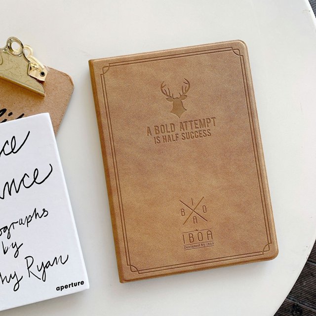 Tablet Case For Ipad Air 5th Retro Pattern Deer Head Pattern With Stand Book Style Leather Cover For Ipad Mini 6 8th 9th 10.2 Sandy Brown For iPad mini 6