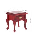 thumbnail image 3 of Miniature Wood Bedside Table Mini Night Table Adornment Mini House Furnishing, 3 of 9