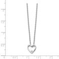 thumbnail image 2 of Collier Cœur en Argent Sterling 925 de 18 Pouces avec Diamants, 2 Rallonges, Pendentif Breloque Amour, 2 of 6