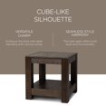 thumbnail image 3 of Maven Lane Paulo Wooden Side Table in Weathered Brown Finish, 3 of 6