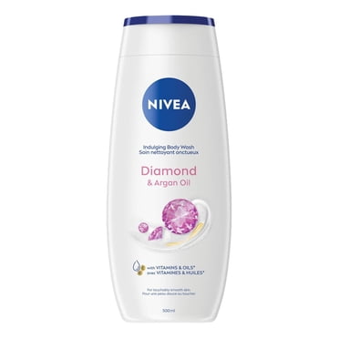 NIVEA Diamant & Huile d'Argan Soin Nettoyant Onctueux pour le Corps pour Femmes avec Poudre de Diamant / Nettoyant pour le Corps / Crème de Douche pour Tous les types de Peau, Testé Dermatologiquement