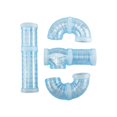 thumbnail image 1 of Hamster Tube Set Curved Pipe DIY Pet Cage Tunnel for Small Animals Mouse Rat Blue, 1 of 8