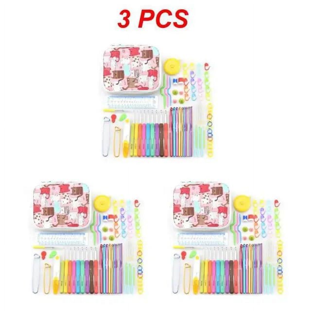 1/2/3PCS Styles Crochet Hooks Set Sewing Needle Knitting Needle Set Crochet Needles For Knitting Weave Sweater Craft Yarn Tools
