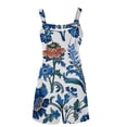 thumbnail image 5 of Pisexur Combinaison Décontractée pour Femmes Plus Size Summer Floral Sans Manches Ample Réglable Bretelles Spaghetti Shorts Extensibles d'Une Seule Pièce avec Poches S-3XL, 5 of 5