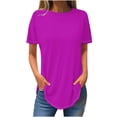 thumbnail image 1 of FAIWAD T Shirts for Womens Loose Short Sleeve Casual Tops Ladies Plus Size Pullover Tees Tops, 1 of 3