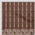 thumbnail image 2 of Soimoi Moss Georgette Fabric Leaves & Rose Panel Fabric Prints by Yard 42 Inch Wide, 2 of 5