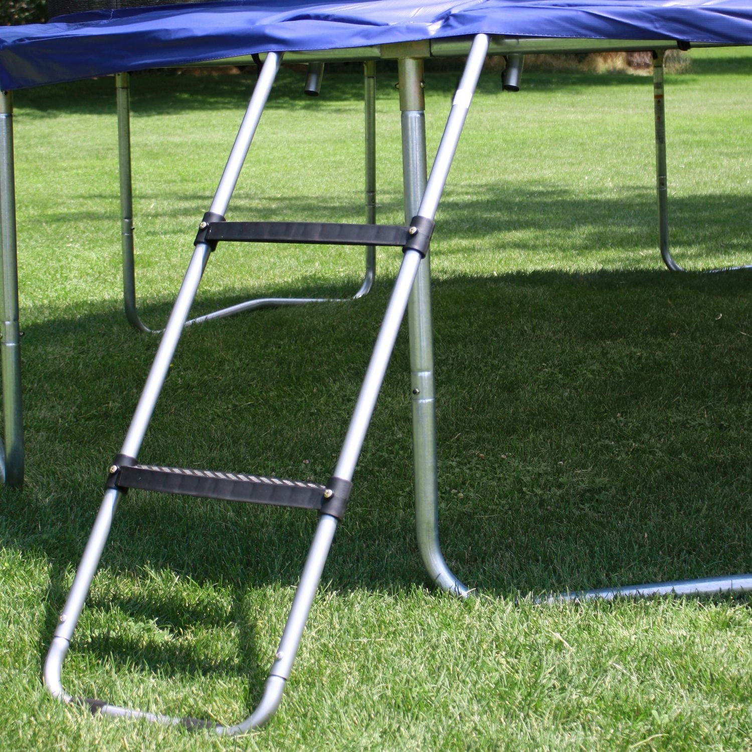 SKYWALKER TRAMPOLINES Wide Step Outdoor Trampoline Ladder, 2 Step Universal Hook, U - Shaped, 4 Pack, Heavy Duty Wind Stakes