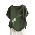 thumbnail image 1 of Birdeem Fashion Woman Rounk Neck Short Sleeve Blouse T-Shirt Printing Loose Tops, 1 of 1