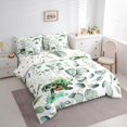 thumbnail image 3 of YST Cartoon Sea Turtle Twin Comforter Set 7 Pieces Ocean Wildlife Bedding Comforter Sets, Spring Bed in a Bag Eucalyptus Leaf Bedding Set, Marine Animal Theme Bed Sheets Set Kids Room Decor, 3 of 6