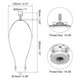 thumbnail image 2 of Uxcell 12 inch Lamp Harp Kit with Finial Lamp Shade Holder Chrome, 2 Set, 2 of 6