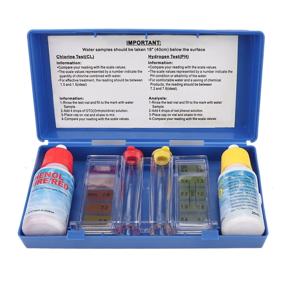 High quality water hardness test kit, hot spring pool hard water quality test, PH chlorine test kit, water quality test kit accessories