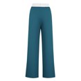 thumbnail image 3 of Pants for Women, Womens Fashionable Striped Printed Drawstring Wide Leg Pants, 3 of 4