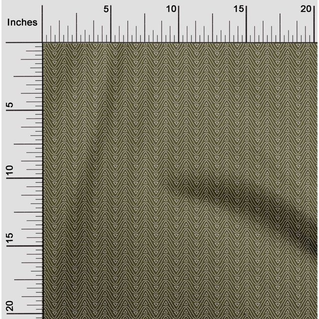 oneOone Viscose Jersey Fabric Waves & Triangle Geometric Decor Fabric Printed BTY 60 Inch Wide