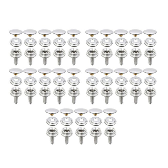Metal Snaps Buttons Jeans Jackets Sturdy Leather Snap Fasteners Press Button 25 set