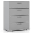 thumbnail image 1 of Costway 4 Drawer Storage Cabinet with Metal Legs & Handles Anti-Toppling Devices Gray, 1 of 10