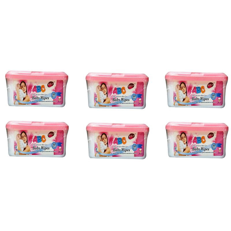 Super Soft Baby Wipes- Aloe Vera (80 Wipes In 1 Box) (Pack of 6) By Purest