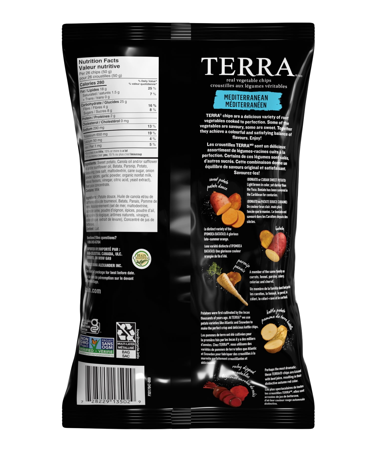 Croustilles aux légumes méditerranéen de Terra