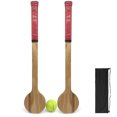 thumbnail image 1 of Graflsoa Premium Wooden Tennis Training Racket Set with Ball and Storage Bag - Red, Black, or Yellow Handle Options for Enhanced Grip and Swing Accuracy, 1 of 6