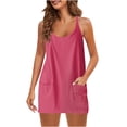 thumbnail image 2 of EGNMCR Women's Summer 2 Piece Outfits Tank Sets Lounge Solid Color Tops with Shorts Beach Matching Sets, 2 of 9